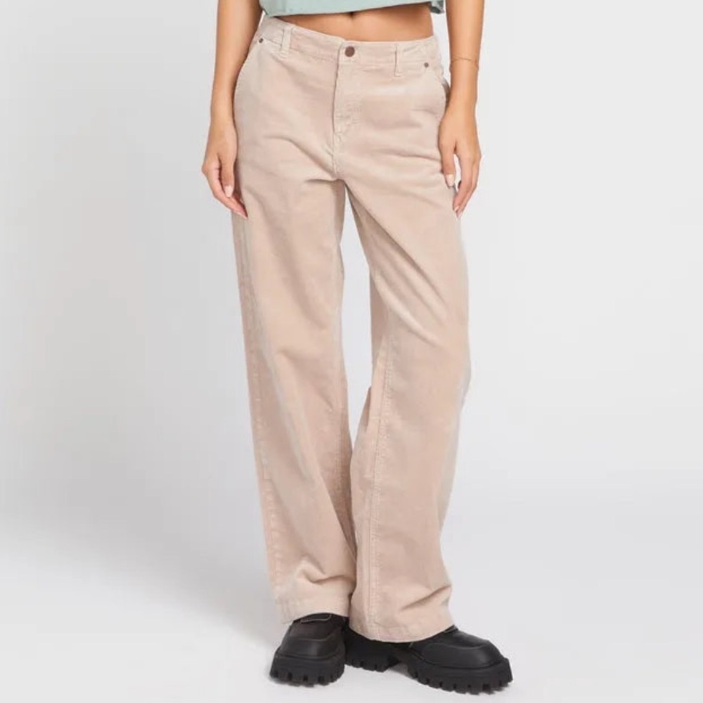 NWT Volcom Womens Pants 1991 Stoned Low Rise Jeans in MUSHROOM (MSH - Picture 2 of 15
